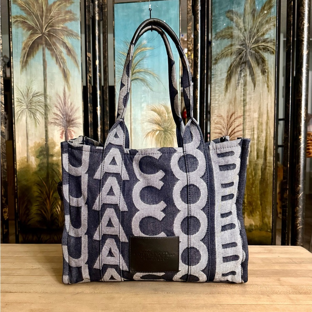 Marc Jacobs Blue and Gray Tote Bag